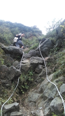 rope climb to the top